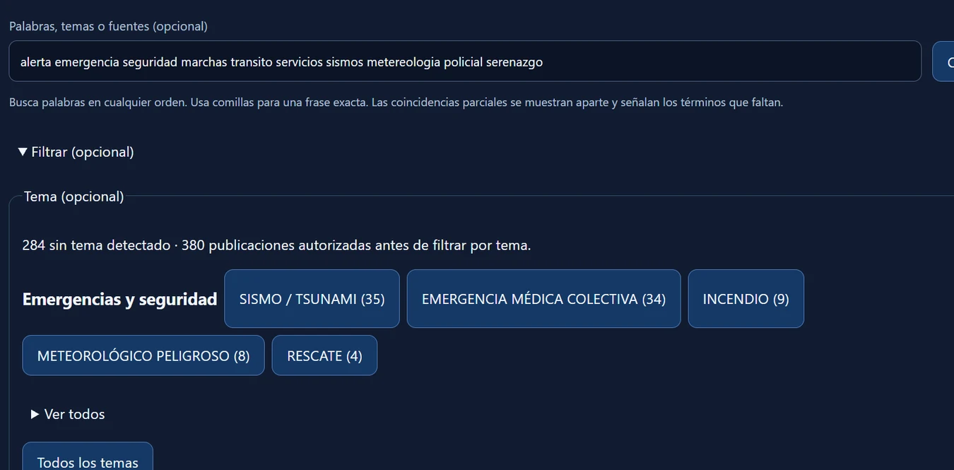 Interfaz auténtica de Collector con el buscador y los filtros de publicaciones